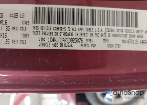 2014 Jeep Compass Sport z USA, uszkodzony, nr VIN 1C4NJCBA7ED925076